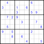 Судоку 9х9 #1122 очень трудный