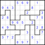 Судоку-пазл 9х9 #279 легкий