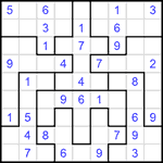 Судоку-пазл 9х9 #281 легкий