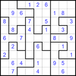 Судоку-пазл 9х9 #283 легкий