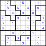 Судоку-пазл 9х9 #287 легкий
