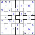 Судоку-пазл 9х9 #301 легкий
