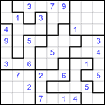 Судоку-пазл 9х9 #253 средний