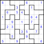 Судоку-пазл 9х9 #254 средний