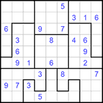 Судоку-пазл 9х9 #257 средний