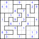 Судоку-пазл 9х9 #258 средний