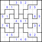 Судоку-пазл 9х9 #263 средний