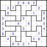 Судоку-пазл 9х9 #266 средний