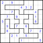 Судоку-пазл 9х9 #281 средний