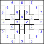 Судоку-пазл 9х9 #282 средний