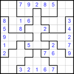 Судоку-пазл 9х9 #283 средний