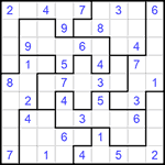 Судоку-пазл 9х9 #287 средний