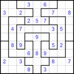 Судоку-пазл 9х9 #288 средний