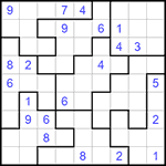 Судоку-пазл 9х9 #252 трудный