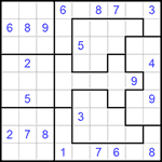 Судоку-пазл 9х9 #253 трудный