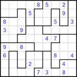 Судоку-пазл 9х9 #254 трудный