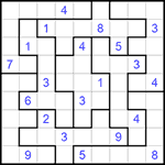 Судоку-пазл 9х9 #255 трудный