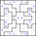 Судоку-пазл 9х9 #256 трудный