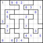 Судоку-пазл 9х9 #257 трудный