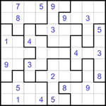 Судоку-пазл 9х9 #259 трудный