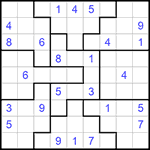 Судоку-пазл 9х9 #261 трудный