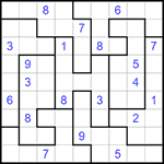 Судоку-пазл 9х9 #262 трудный