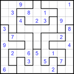 Судоку-пазл 9х9 #263 трудный