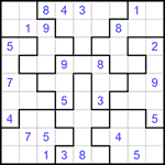 Судоку-пазл 9х9 #266 трудный
