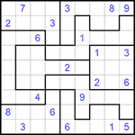 Судоку-пазл 9х9 #269 трудный