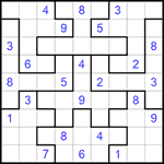 Судоку-пазл 9х9 #274 трудный