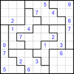 Судоку-пазл 9х9 #275 трудный