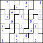 Судоку-пазл 9х9 #281 трудный