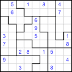 Судоку-пазл 9х9 #282 трудный