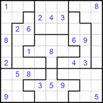 Судоку-пазл 9х9 #284 трудный