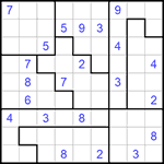 Судоку-пазл 9х9 #286 трудный