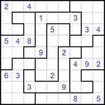 Судоку-пазл 9х9 #287 трудный