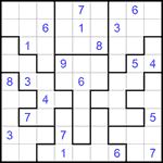 Судоку-пазл 9х9 #289 трудный