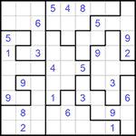 Судоку-пазл 9х9 #290 трудный