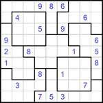 Судоку-пазл 9х9 #251 очень трудный