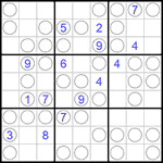 Судоку “Чет-нечет” 9х9 #203 трудный