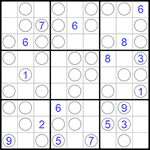 Судоку “Чет-нечет” 9х9 #216 трудный