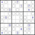 Судоку “Чет-нечет” 9х9 #219 трудный