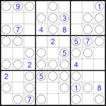 Судоку “Чет-нечет” 9х9 #221 трудный