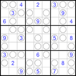 Судоку “Чет-нечет” 9х9 #223 трудный