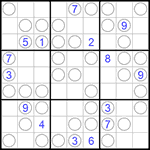 Судоку “Чет-нечет” 9х9 #214 очень трудный