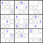 Судоку “Чет-нечет” 9х9 #222 очень трудный