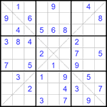 Судоку Х 9х9 #288 легкий