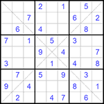 Судоку Х 9х9 291 легкий