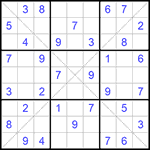 Судоку Х 9х9 292 легкий