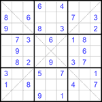 Судоку Х 9х9 294 легкий